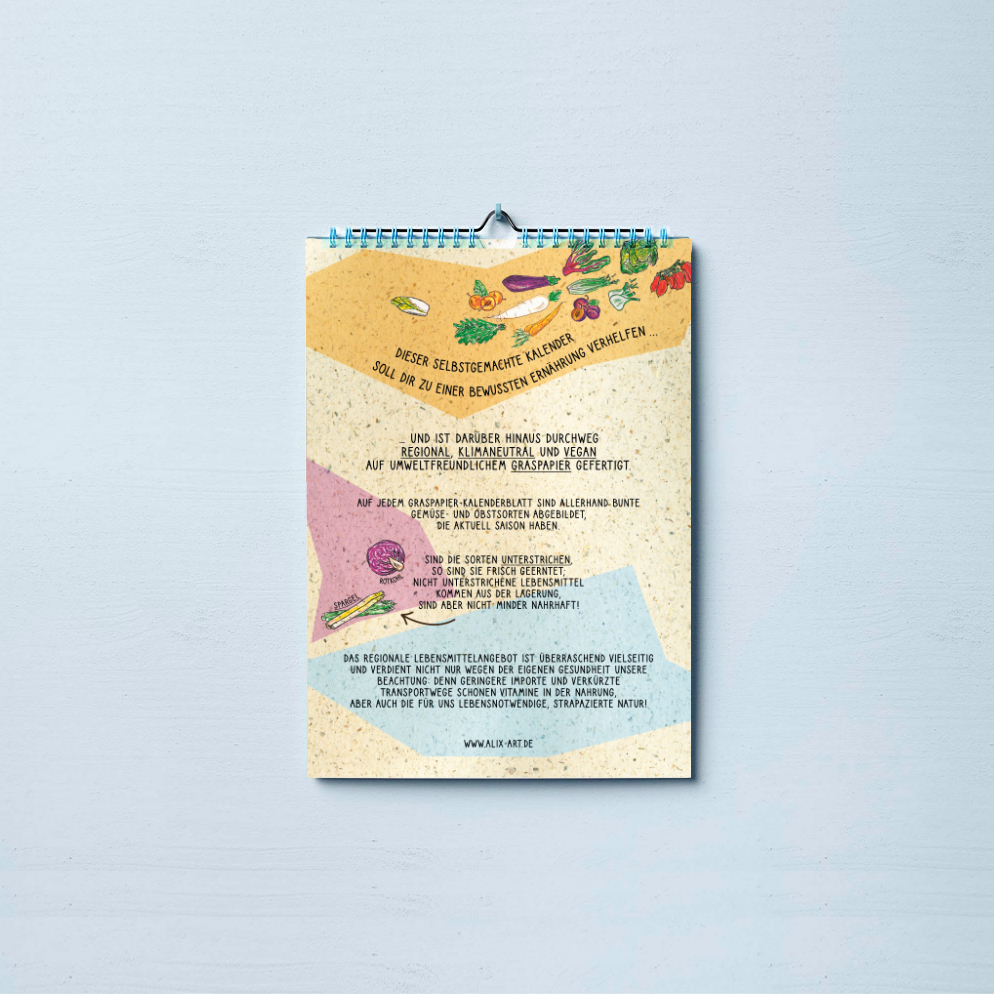 Mock Up Saisonkalender